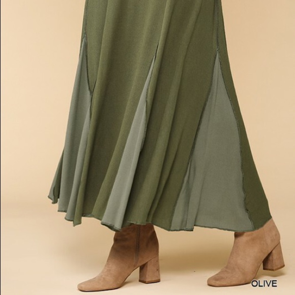 Gigio Green Maxi Skirt